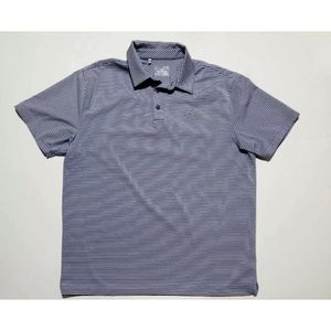 UNDER ARMOUR Loose Heat Gear Shirt Men’s PURPLE Stripped Polo XL
